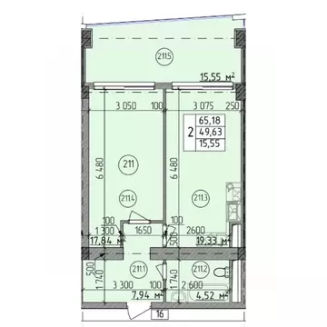 2-к кв. Севастополь ул. Парковая, 5 (65.18 м)