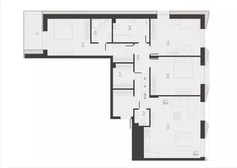 3-к кв. Татарстан, Казань Академик жилой комплекс (123.64 м)