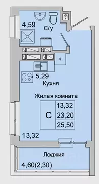 Студия Ростовская область, Батайск ул. Булгакова, 11 (25.5 м)