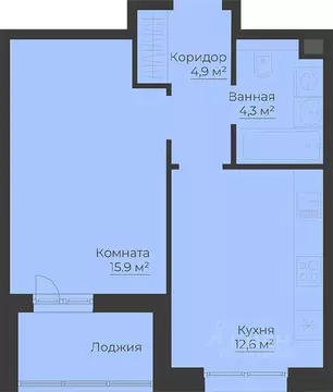 1-к кв. Ярославская область, Рыбинск Западный п/р, Малиновский Квартал ...