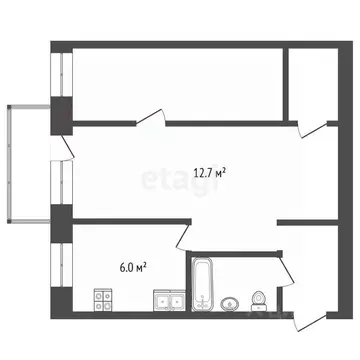 2-к кв. Тюменская область, Тюмень ул. Свердлова, 2 (44.0 м)