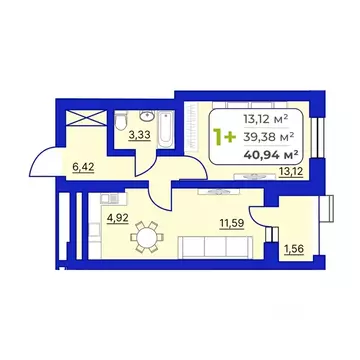 1-к кв. Башкортостан, Уфа Йондоз мкр,  (40.94 м)