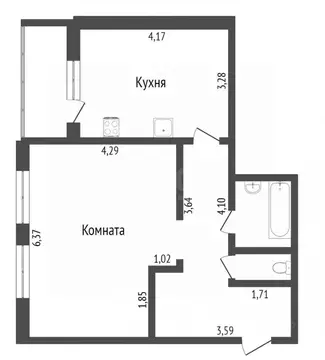 1-к кв. Тюменская область, Тюмень ул. Михаила Сперанского, 17 (48.9 м)