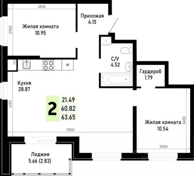 2-к кв. Краснодарский край, Анапа муниципальный округ, Нижняя ...
