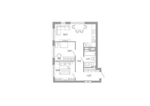 2-к кв. Астраханская область, Астрахань Зеленые кварталы жилрайон,  ...