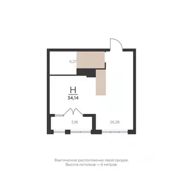 1-к кв. Тульская область, Тула городской округ, пос. Молодежный 10А ...