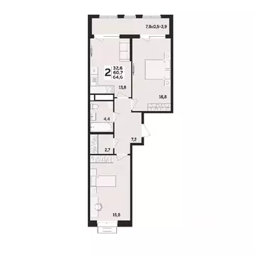 2-к кв. Адыгея, Тахтамукайский район, Старобжегокайское с/пос, Новая ...