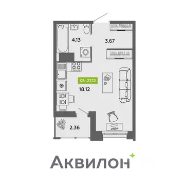 Студия Архангельская область, Архангельск  (27.12 м)