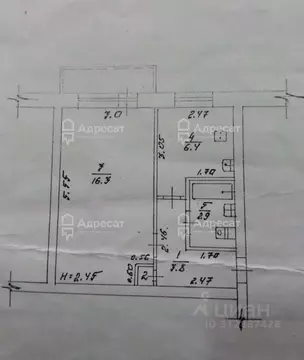 1-к кв. Волгоградская область, Волгоград Фруктовая ул., 24 (30.6 м)