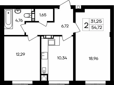 2-к кв. Крым, Симферопольский район, Гвардейское пгт, Республика жилой ...
