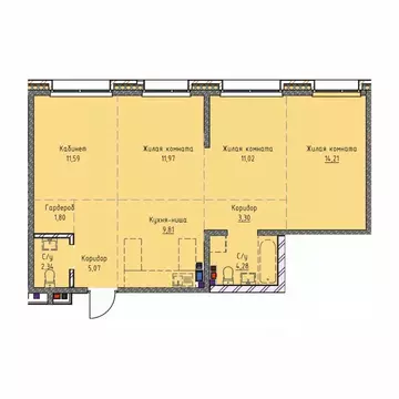 3-к кв. Иркутская область, Иркутск Култукская ул., 16 (75.2 м)