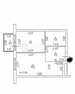 1-комнатная квартира: Казань, улица Анаса Тазетдинова, 7к4 (32.8 м)