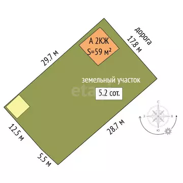 Дом в Тюменский муниципальный округ, СНТ Искра-1, Озёрная улица (59 м)
