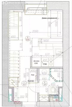 Квартира-студия: Москва, Гостиничная улица, 10к5 (18.8 м)