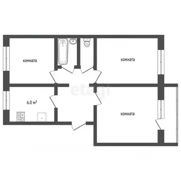 3-к кв. Владимирская область, Муром ул. Льва Толстого, 18 (57.6 м)