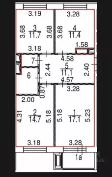 3-к кв. Москва Береговой проезд, 1Б (71.2 м)