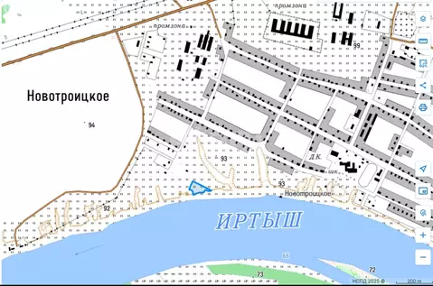 Участок в Омский район, село Новотроицкое (44 м)