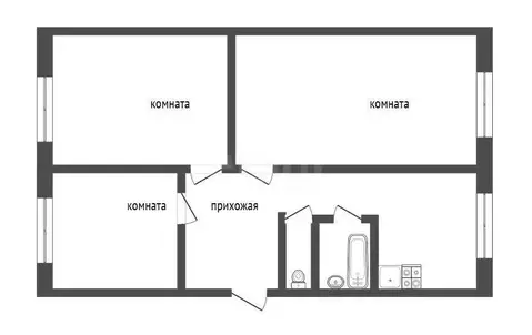 3-комнатная квартира: Черногорск, Советская улица, 32 (60.5 м)