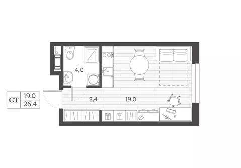 Студия Дагестан, Дербент ул. Сальмана (26.4 м)