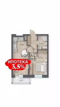 1-к кв. Рязанская область, Рязанский район, Дядьковское с/пос, с. ...