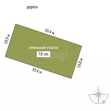 Участок в Мирное, улица Бориса Хохлова (7.79 м)