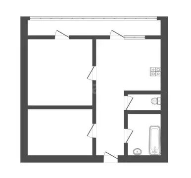 2-комнатная квартира: Борисоглебск, улица Урицкого, 12 (42.6 м)
