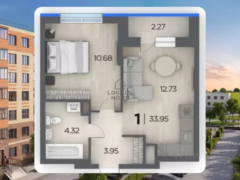 1-к кв. Рязанская область, Рязанский муниципальный округ, с. Дядьково ...