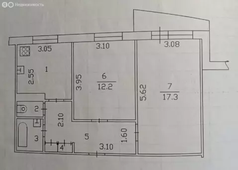 2-комнатная квартира: Казань, улица Фатыха Амирхана, 8А (51.6 м)