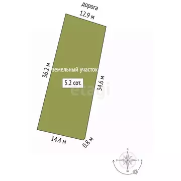 Участок в Саха (Якутия), Якутск ул. Алтайская, 5/2 (5.24 сот.)