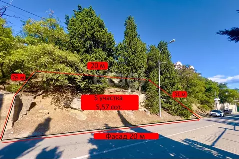 Участок в Крым, Ялта муниципальный округ, Кореиз пгт ш. Алупкинское ...