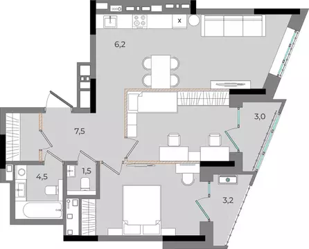 2-к кв. Удмуртия, Ижевск Северо-Западный жилрайон, 2-й мкр, Новый ...
