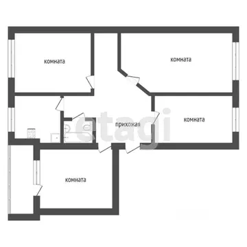 4-к кв. Вологодская область, Вологда Воркутинская ул., 13 (79.1 м)
