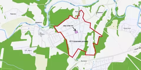 Участок в Калужская область, Боровский муниципальный округ, Солнечная ...