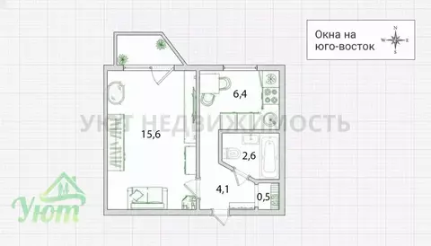 Квартира, 1 комната, 29.2 м