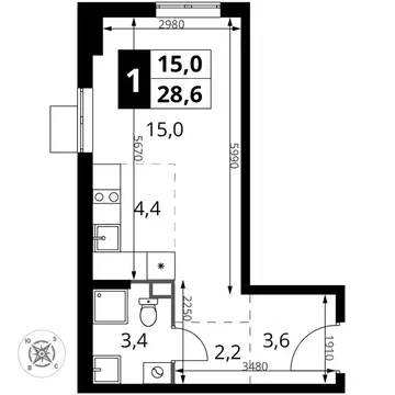 Студия Московская область, Химки Подрезково мкр, 1-й Шереметьевский ...