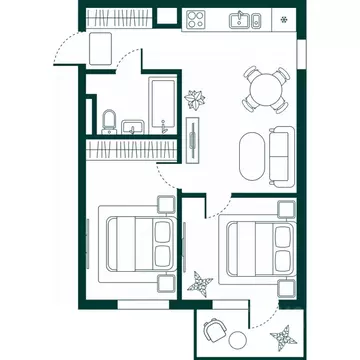 3-к кв. Дагестан, Дербент Новая История жилой комплекс (53.74 м)