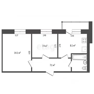 2-к кв. Вологодская область, Вологда Профсоюзная ул., 31 (40.5 м)