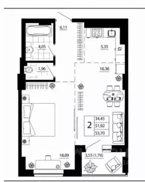 2-к кв. Ростовская область, Ростов-на-Дону, Нахичевань ул. 26-я Линия, ...