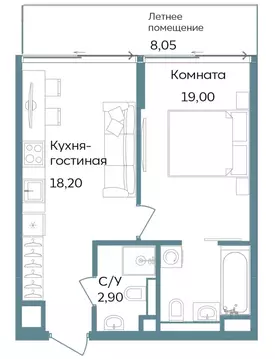1-к кв. Крым, Саки ул. Морская (48.15 м)