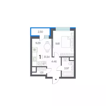 1-к кв. Рязанская область, Рязанский район, Дядьковское с/пос, с. ...