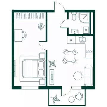 2-к кв. Дагестан, Дербент Новая История жилой комплекс (47.75 м)