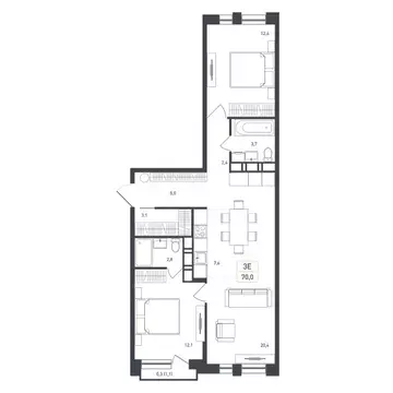 Квартира-студия: Московская область, городской округ Подольск, деревня ...