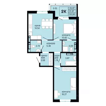 2-к кв. Пермский край, Пермь Нижняя Курья жилрайон, Судозавод мкр,  ...