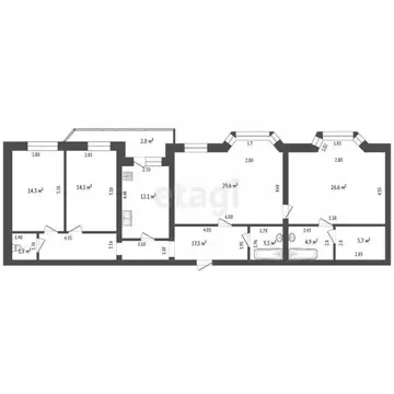 4-к кв. Мордовия, Саранск Коммунистическая ул., 13 (130.6 м)