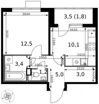 1-к кв. Московская область, Химки Клязьма-Старбеево мкр, Международный ...