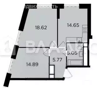 2-комнатная квартира: Москва, улица Петра Алексеева, 14 (57.5 м)