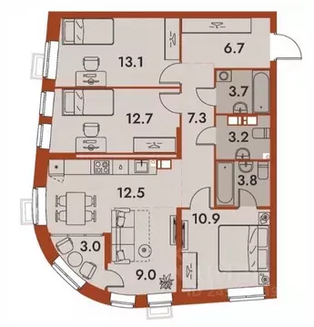 4-к кв. Нижегородская область, Нижний Новгород Ленгородок мкр, Первый ...