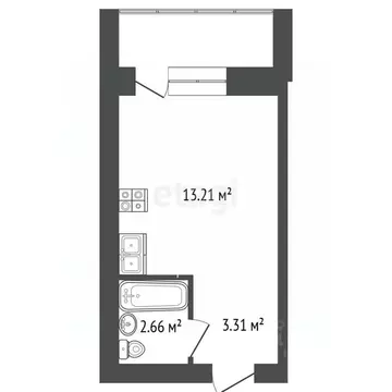 Студия Калужская область, Калуга ул. Минская, 39 (30.1 м)
