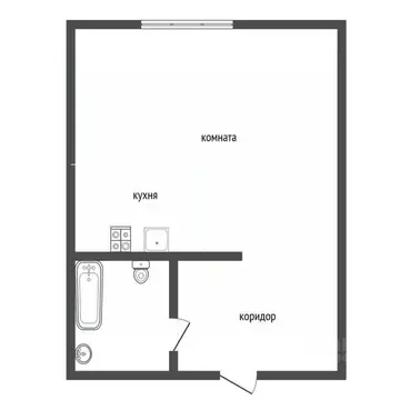 Студия Воронежская область, Воронеж ул. Березовая Роща, 20 (16.9 м)