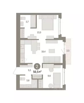 2-к кв. Свердловская область, Екатеринбург Сортировочный жилрайон, ...